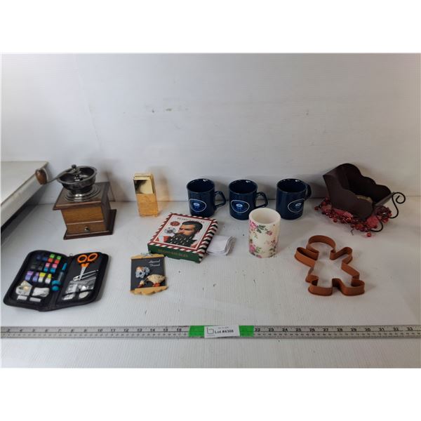 Coffee Mugs, Sewing Kit, Coffee Grinder, Misc. Can't Ship