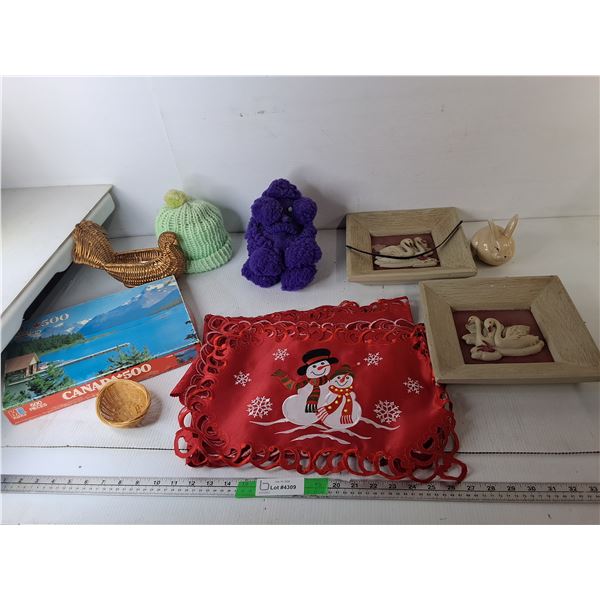 Christmas Placemats, Swan Wall Art 10", Lake Puzzle, Misc.