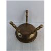 Image 2 : Middle Eastern Style 3-Legged Brass Stool - 15" Diameter x 12" High