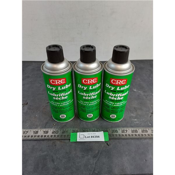 (3) CRC Dry Lube 284g Spray Cans - Possibly Unused - Cannot Ship