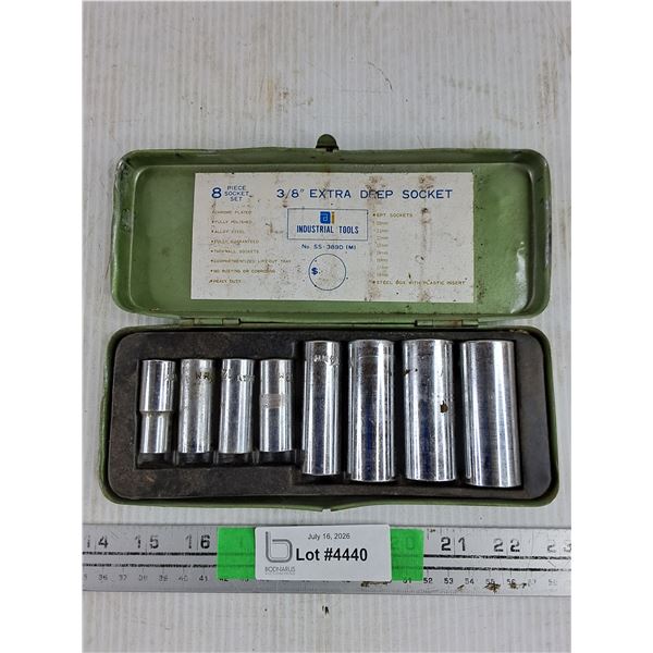 8 Piece 3/8" Extra Deep Socket Set
