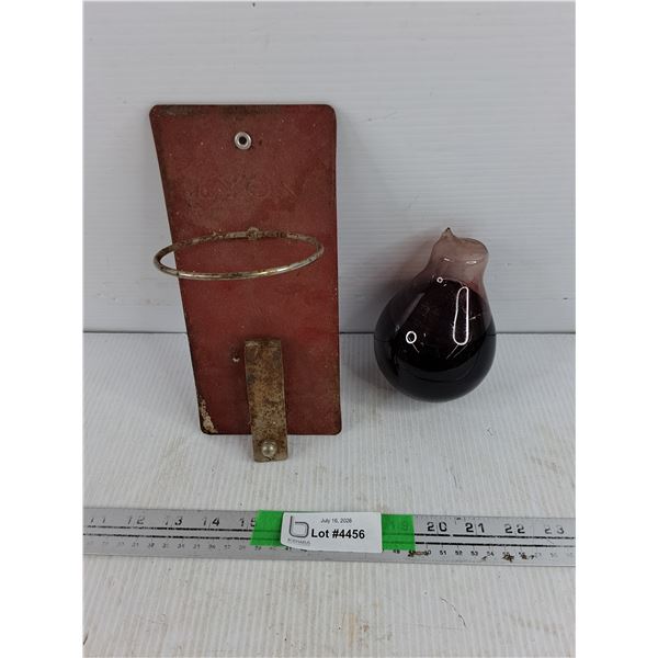 Vintage Fire Grenade w/Holder - PICKUP ONLY
