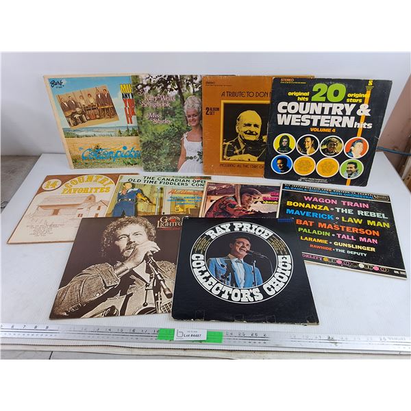Assorted Vinyl Records - Country & Western Hits, Ray Price, Al Caiola, Misc