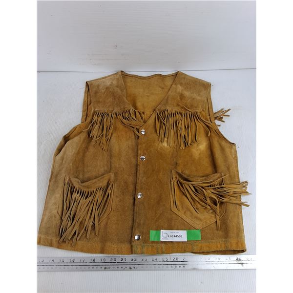 *Suede Leather Vest - Size S - M Approx