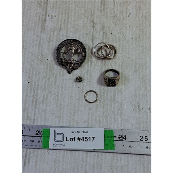 Silver Rings and Misc Silver Pieces