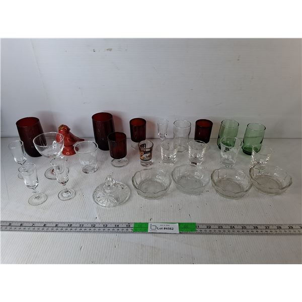Liquor Glasses, Dessert Bowls, Misc.