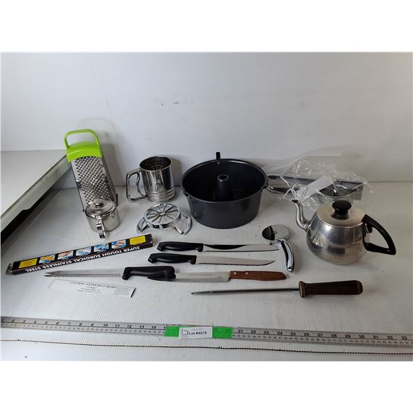 Kitchen Knives, Teapots, Cheese Grater, Misc. Can't Ship