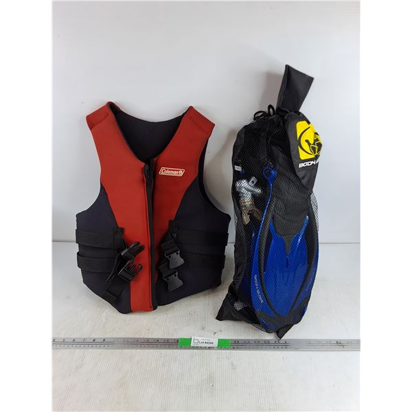 Coleman Life Vest & Body Glove Diving Kit