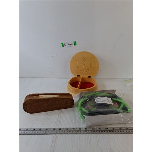 Wooden Box, Wool Tamper, Home Gym Body Exerciser