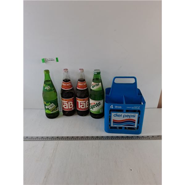 Diet Minute Maid, Sprite, (2) Tab Cola, Bottles All Full