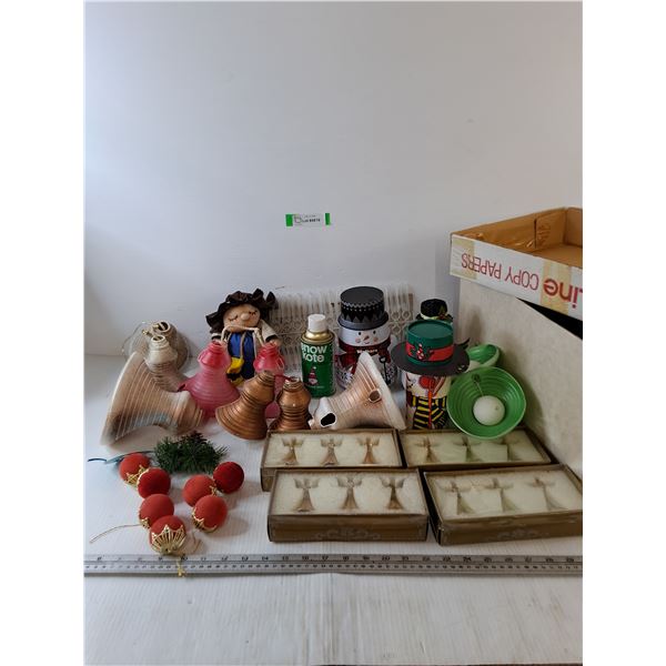 Christmas Angels, Bulbs, Plastic Bells, Mistletoe