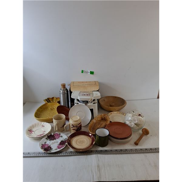 Thermos, Veg O Matic, (3) Cups, (15) Small Plates