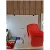 Image 1 : (3) Tupperware Containers,  (2) Plastic Pencil Cases, (4) Small Storage Boxes, (1) Red Tote Bin
