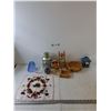 Image 1 : Clothesline Rocking Chair, Popsicle Stick Crafts, (3) Candle, (5) Candle Holders