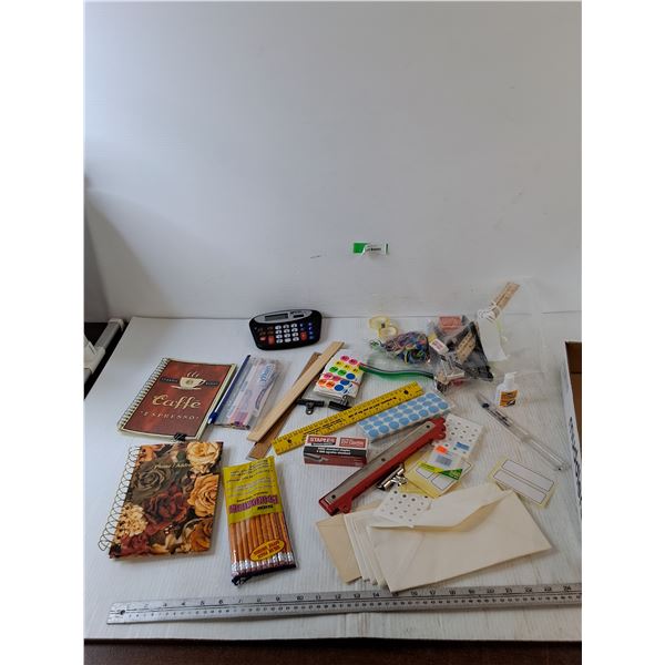Electronic Calculator, Pencils, Wite Out, Staples, Ruler, Office Supplies