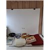Image 1 : Bacon Wave, Colander, Platter, Tupperware Container, Hawaii Spoon,  Placemats