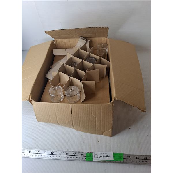 Box of Small Glass Jars 2.5"- No Lids