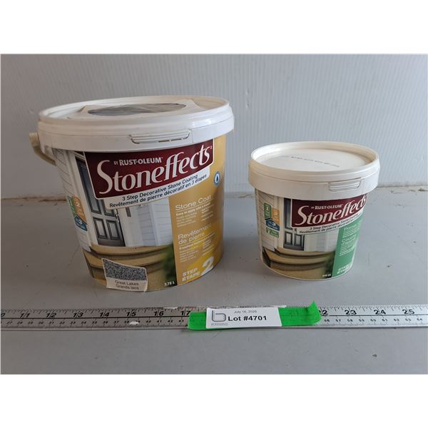 (2) Pails of Stoneffects- Appear New, Can't Ship