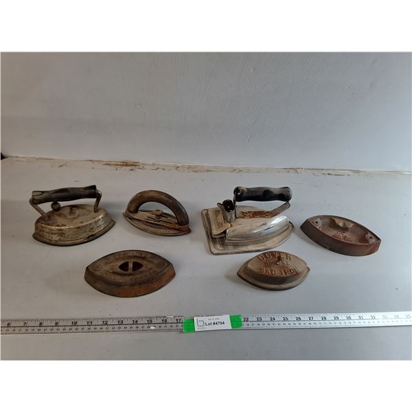Vintage & Antique Irons & (4) Sad Irons- Can't Ship