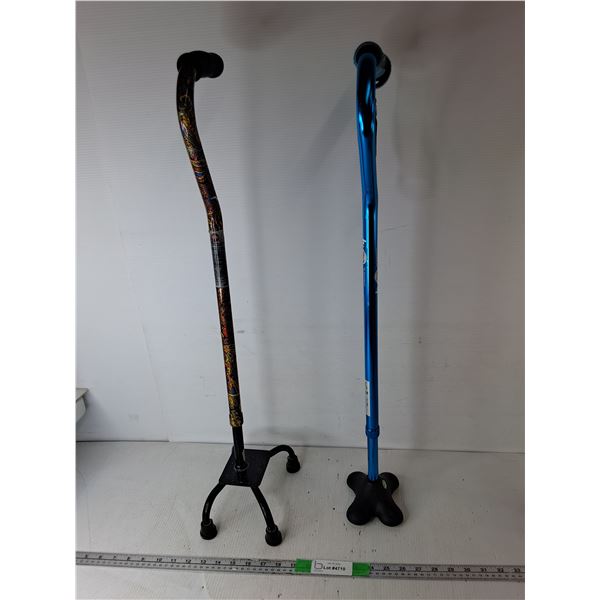 (2) Adjustable Metal Canes- Can't Ship
