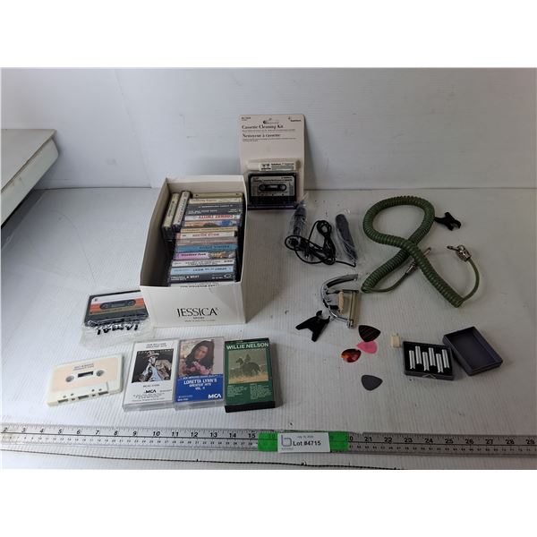 Cassette Tapes, Guitar Capo, Picks, Misc.