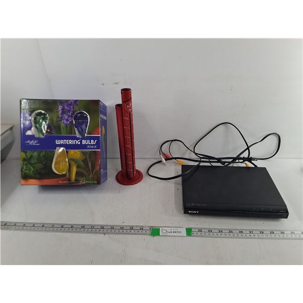 Sony DVD Player- As Is, Coin Sorter, Watering Bulbs