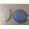 Image 2 : Fire King Milk Glass Tray & Delphite Glass Plate