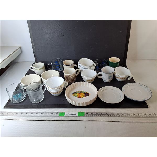 Dish Lot- Teacups, Dessert Plates, Misc.