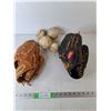 Image 1 : (2) Adult Baseball Gloves & Balls