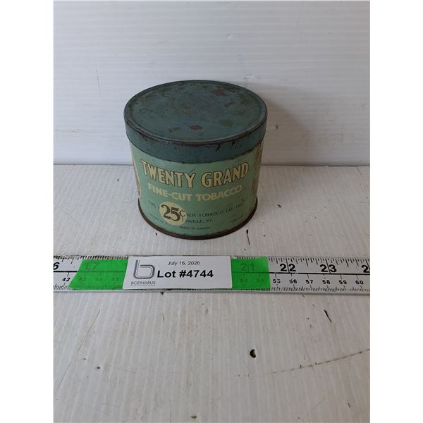 Twenty Grand Tobacco Tin