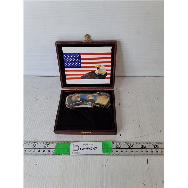 Bald Eagle Pocket Knife & Case