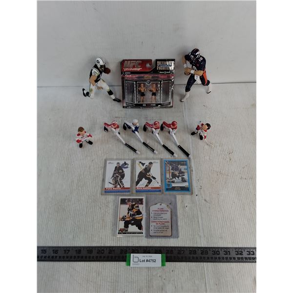 NFL McFarlane Figures, Table Hockey Players, NIB UFC, NHL Collector Cards, Misc.