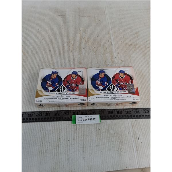 (2) Boxes of SP Authentic 2025/26 Open Packs of NHL Collector Cards - Cannot Authenticate