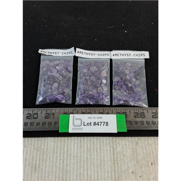 (3) Bags of Amethyst Chips