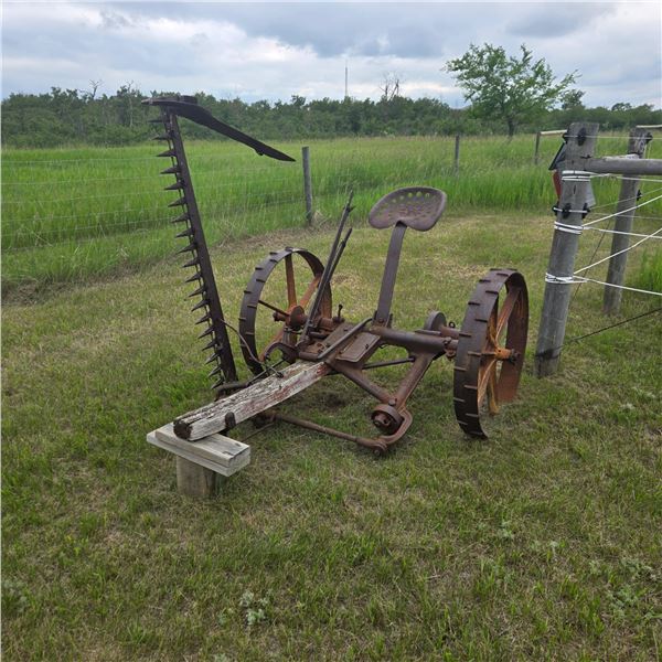 New Ideal Horse Drawn Mower with approx 5' blade length--Located offsite near Borden, SK