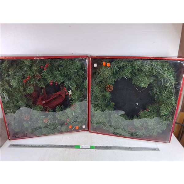 (2) Christmas Wreaths