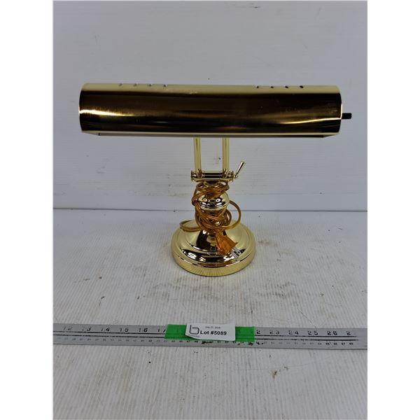 Brass Desk Lamp - Powers On, As Is