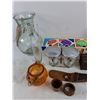 Image 3 : Assorted Vases, Knife Sheath, Napkin Rings, Jewelry Box, Sugar Dish, Misc