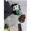 Image 7 : Glass Bowl, Knife Box, Lounge Pants, Boot Liners, Tea Cup, Remote, Misc