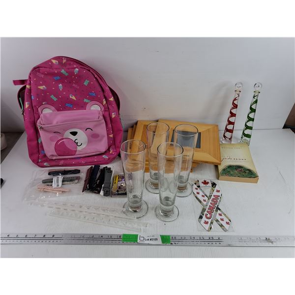 Kids Backpack, Picture Frames, BNC Connectors, Watch Bands, Beer Glasses, Book, Misc