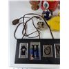 Image 3 : Strainer, Cream & Sugar Set, Extension Cord, Vintage Toy Cars, Bluetooth Speaker, Misc