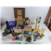 Image 1 : Assorted Mugs, Shower Head, Paper Towel Holder, Vases, Pre Viewer IV, Tapes, Misc