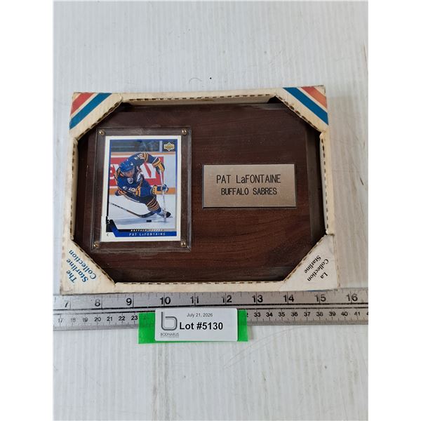 Pat LaFontaine Buffalo Series Hockey NHL Card and Plaque