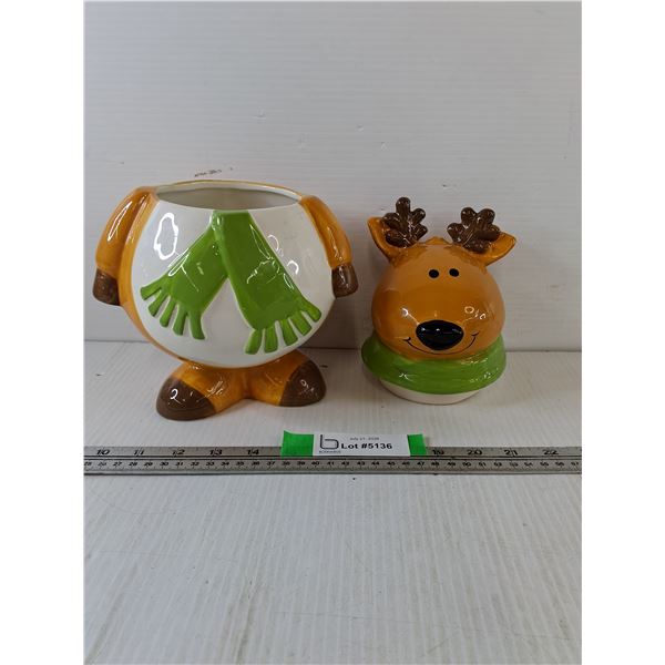 Reindeer Cookie Jar