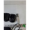 Image 13 : (4) Retro Cell Phones, (3) Energizer Batteries, (2) User Manuals, Misc Cords and Landline Phone Stan