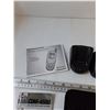 Image 14 : (4) Retro Cell Phones, (3) Energizer Batteries, (2) User Manuals, Misc Cords and Landline Phone Stan