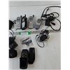 Image 3 : (4) Retro Cell Phones, (3) Energizer Batteries, (2) User Manuals, Misc Cords and Landline Phone Stan