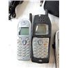 Image 6 : (4) Retro Cell Phones, (3) Energizer Batteries, (2) User Manuals, Misc Cords and Landline Phone Stan