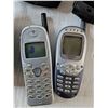 Image 7 : (4) Retro Cell Phones, (3) Energizer Batteries, (2) User Manuals, Misc Cords and Landline Phone Stan