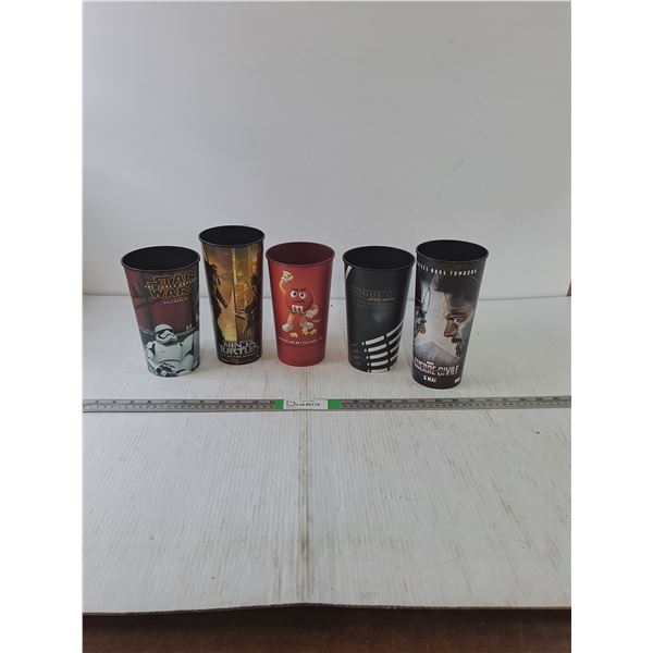 (5) Reusable Movie-Themed Cups